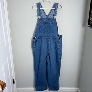 GAP Women's 100% Cotton Overalls-Carpenter Style-Medium Wash-XL